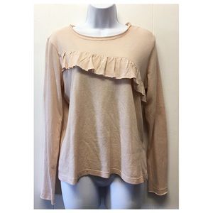 Lucky Brand | NWT Soft Pink Ruffle Design Blouse